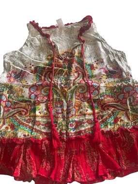 Bila Paisley Boho Tassel Top